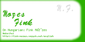 mozes fink business card